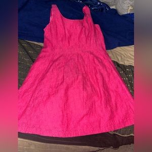 Pink Sleeveless A line Dress